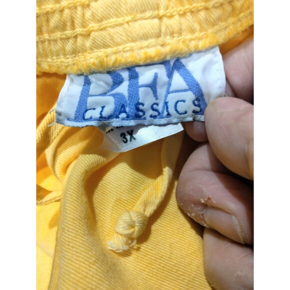 BFA Classics Women's Elastic Waist Canary Yellow Plus Size Pants 3x - Picture 10 of 10